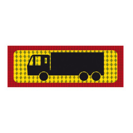 Αυτοκόλλητη Πινακίδα Φορτηγού Τριαξονικό 47 x 20cm Π.Α.403 1 Τεμάχιο