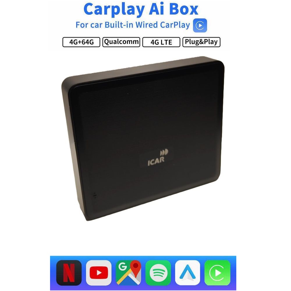 CarPlay AI Box 8Core 4+64GB – Μετατροπέας ενσύρματου CarPlay σε Ασύρματο CarPlay/Android Auto & Android Box